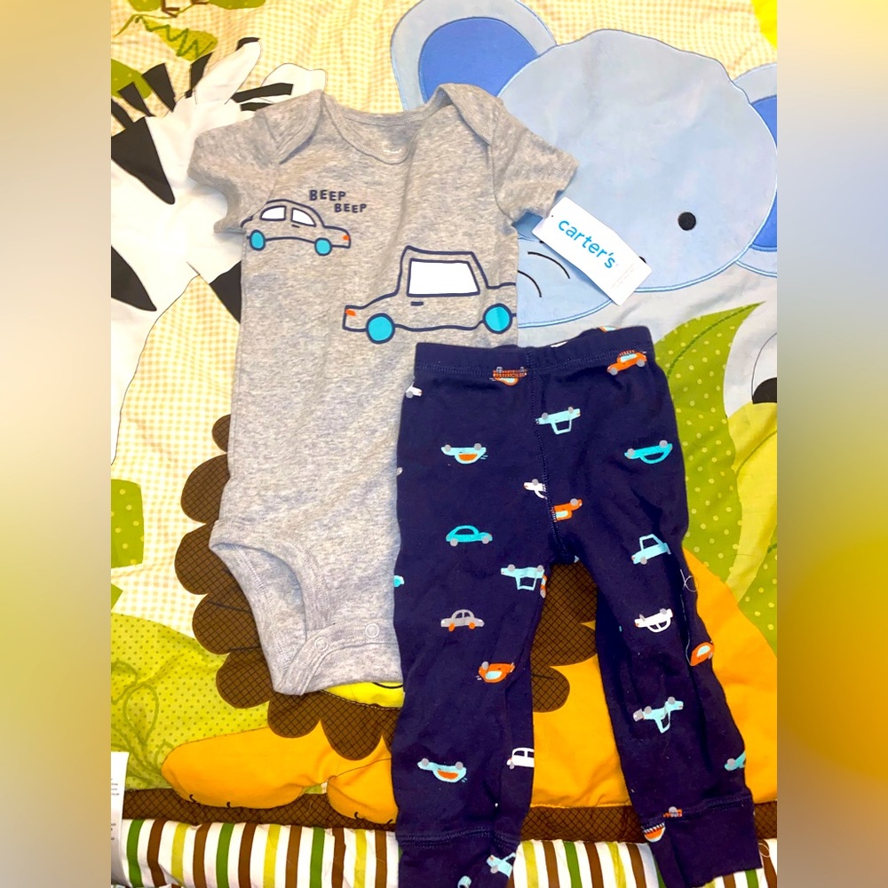 Gerber brand matching onesie and pants size 9m